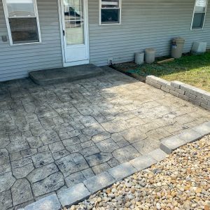 stamped concrete patio