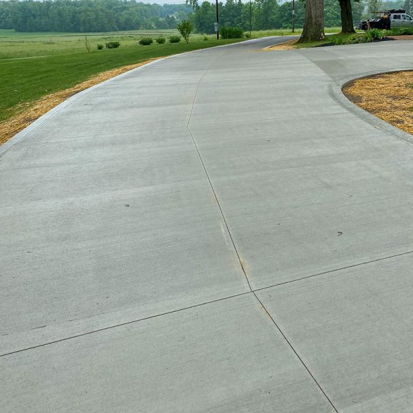 Custom concrete driveway